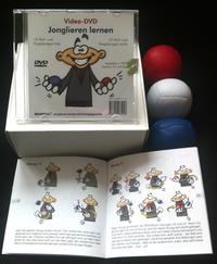 Video-DVD Jonglieren lernen & 3 Jonglierbälle