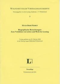 Biographische Betrachtungen: Zum Verhältnis von Leben und Werk bei Lessing.