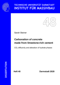 Carbonation of concrete made from limestone-rich cement
