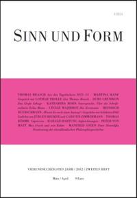 Sinn und Form 2/2012