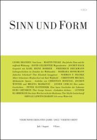 Sinn und Form 4/2012