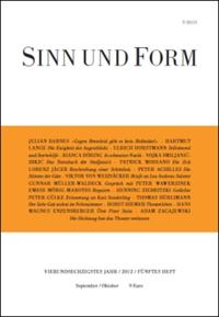 Sinn und Form 5/2012