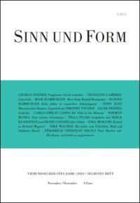 Sinn und Form 6/2012