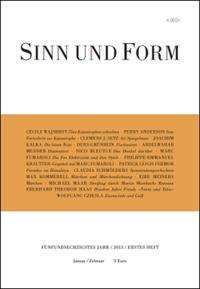 Sinn und Form 1/2013