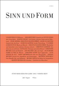 Sinn und Form 4/2013