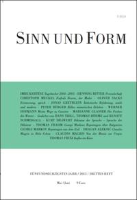 Sinn und Form 3/2013
