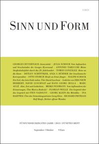 Sinn und Form 5/2013