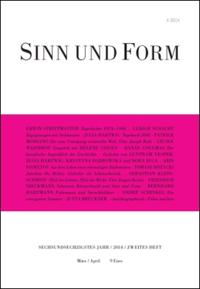 Sinn und Form 2/2014 - Cover