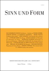 Sinn und Form 1/2015
