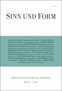 Sinn und Form 3/2015