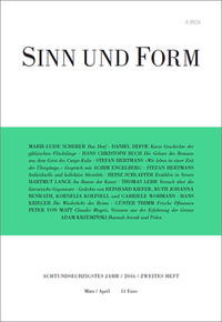 Sinn und Form 2/2016