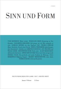Sinn und Form 1/2017