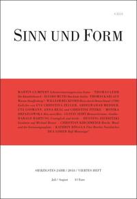Sinn und Form 4/2018