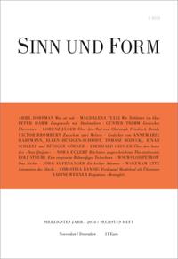 Sinn und Form 6/2018