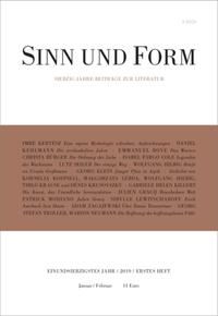 Sinn und Form 1/2019