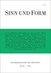 Sinn und Form 3/2019