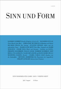 Sinn und Form 4/2019