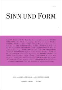 Sinn und Form 5/2019