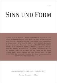 Sinn und Form 6/2019