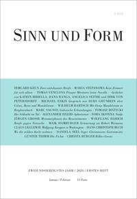 Sinn und Form 1/2020