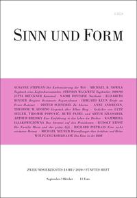 SINN UND FORM 5/2020