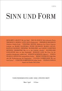 SINN UND FORM 2/2022