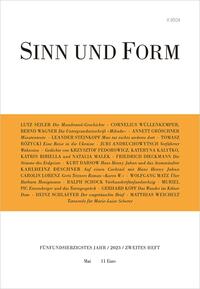 SINN UND FORM 2/2023