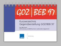 Kurzverzeichnis Gegenüberstellung GOZ/BEB 97