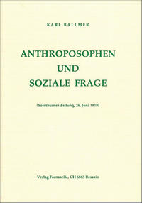 Anthroposophen und soziale Frage