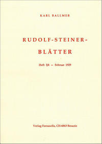 Rudolf-Steiner-Blätter Nr. 3/4