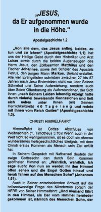 HIMMELFAHRT CHRISTI