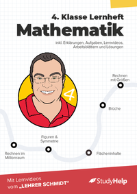 4. Klasse Mathematik Lernheft mit Lernvideos von Lehrer Schmidt