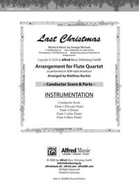 Last Christmas, Partitur m. 4 Einzelstimmen