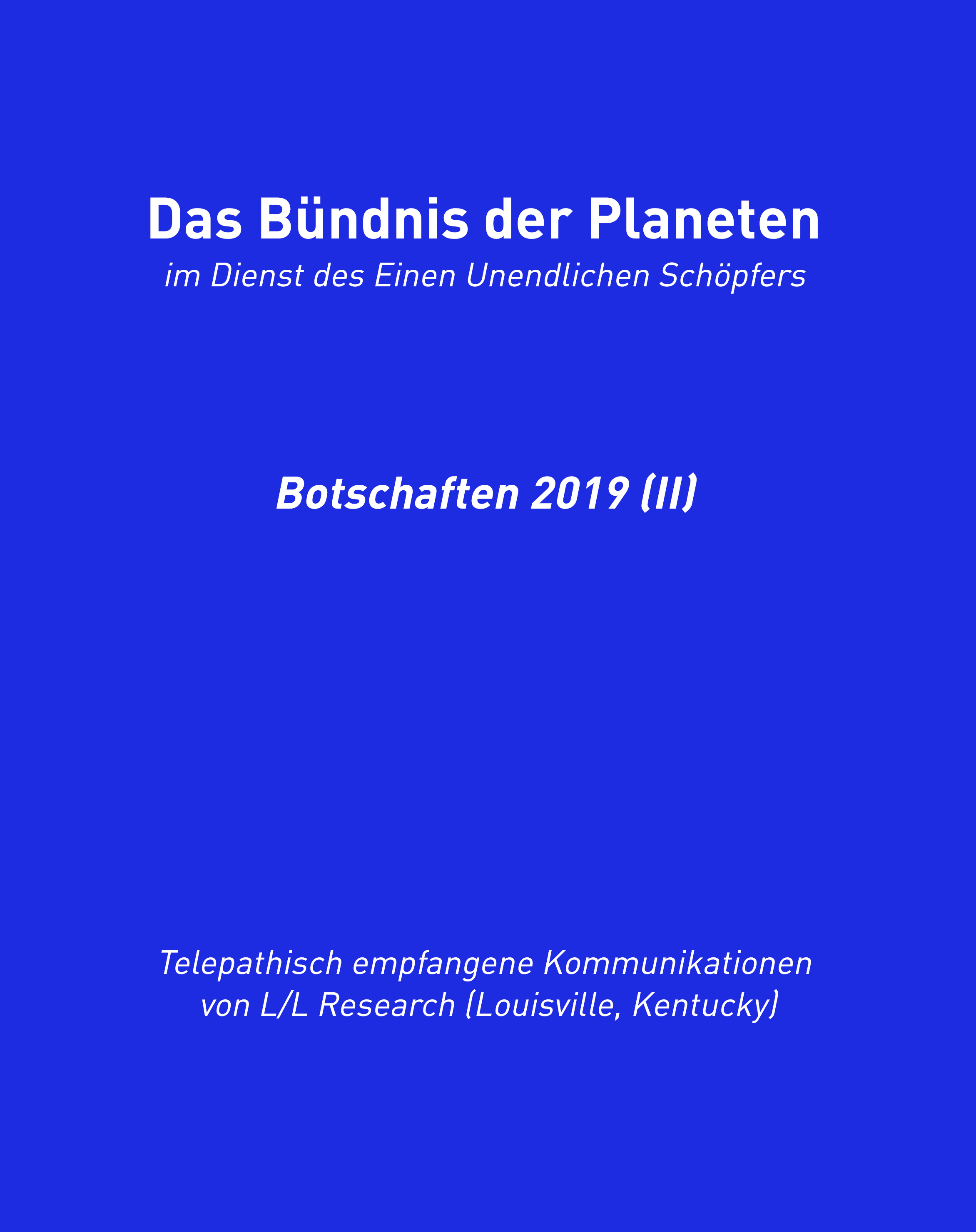 Cover-Abbildung für Botschaften 2019 (II) (Softcover/Paperback) (99999---978-3-949308-25-3)