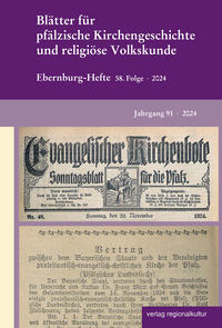 Cover-Abbildung für Blätter für pfälzische Kirchengeschichte und religiöse Volkskunde 2024 (Hardcover) (99999---978-3-95505-501-1)