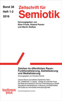 Zeitschrift für Semiotik / Zeichen im öffentlichen Raum: Funktionalisierung, Ästhetisierung und Mediatisierung