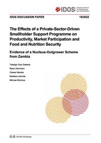 The effects of a private-sector driven smallholder support programme on productivity, market participation and food and nutrition security