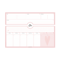 Schreibtischunterlage in pink/rosa aus Papier mit 50 Blatt zum Abreißen – Hochwertige Schreibtischunterlage im Format DIN A3