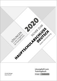 Sicher zum Hauptschulabschluss Deutsch Baden-Württemberg 2020