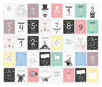 Stay inspired! 40 Baby Meilenstein-Karten für das 1. Lebensjahr für Mädchen und Jungen