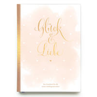 Gästebuch Hochzeit in Gold, Hochzeitsbuch für Gäste mit Gold-Veredelung, Gästebuch Hochzeit mit Fragen