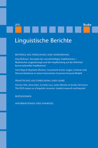 Linguistische Berichte Heft 272