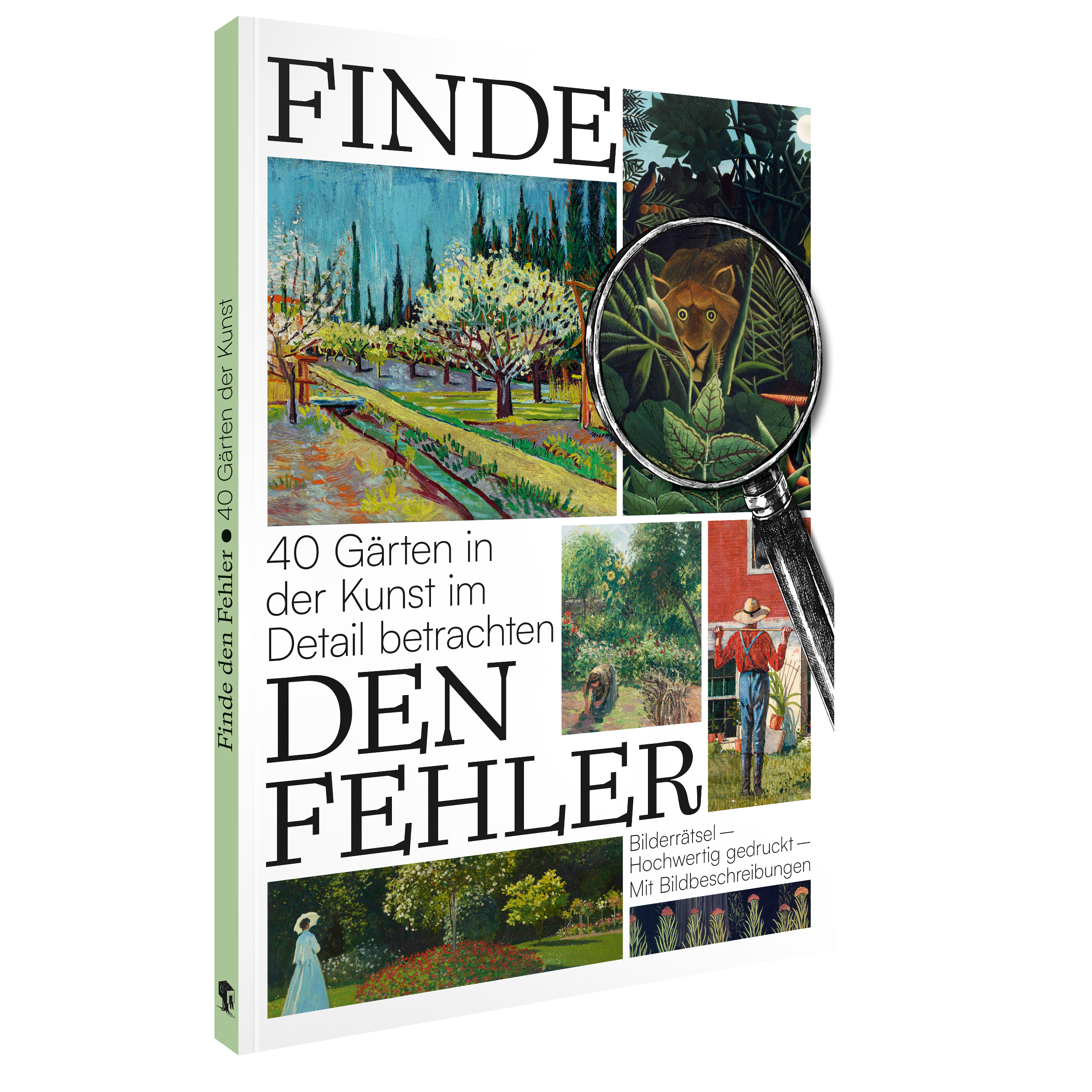 Cover-Abbildung für Finde den Fehler – 40 Gärten in der Kunst (Softcover/Paperback) (99999---978-3-96849-175-2)
