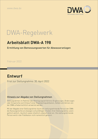Arbeitsblatt DWA-A 198 Ermittlung von Bemessungswerten für Abwasseranlagen (Entwurf)