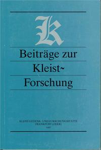 Beiträge zur Kleist-Forschung 1997