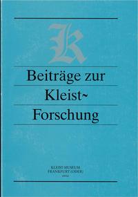 Beiträge zur Kleist-Forschung 2002