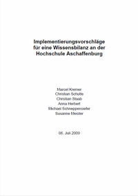 Implementierungsvorschläge für eine Wissensbildung an der Hochschule Aschaffenburg