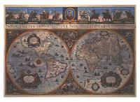 Blaeu's World Map von 1665 (Digitaldruck)