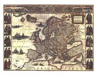 Blaeu's Map of Europe von 1620 (Digitaldruck)