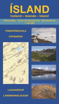 ISLAND: Hiking Map - Carte de Randonnée - Wanderkarte (1:50 000)